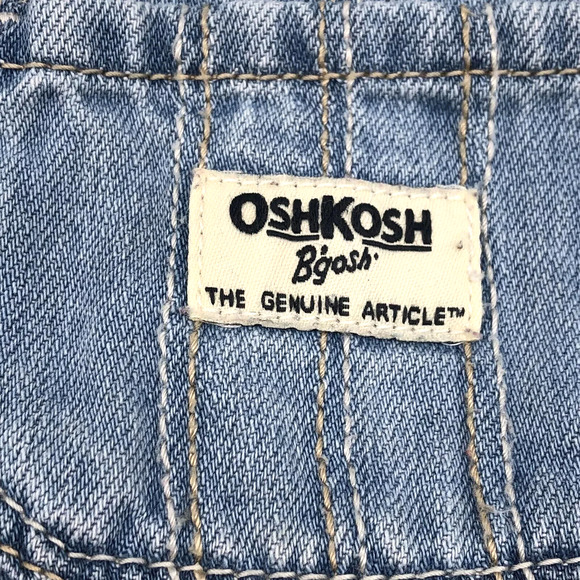 Oshkosh Denim Bib Overalls Dress 12-18 Months Toddler Tulle glitter dots girl - Picture 2 of 7